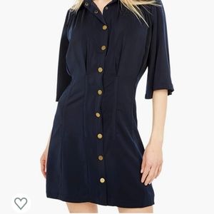 NWOT Bishop + Young Beautility Navy Shirt Dress